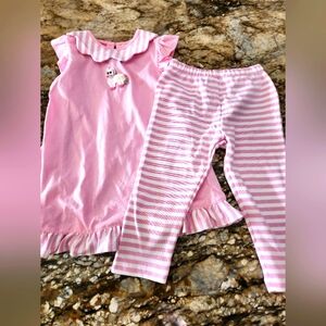 Pink Striped Toddler Outfit